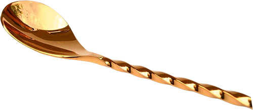 Golden whisky spoon